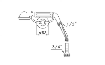 ITALICA 304 - Handshower with hose with bracket by RUBINETTERIE STELLA - view 3
